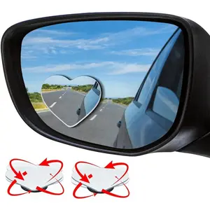 Heart Shaped Blind Spot Rearview Mirror, Universal Adhesive Side Mirror, Car Exterior Accessories for Car SUV Truck, Blind Spot Mirrors