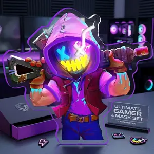UV Printed Gaming Character Neon Sign - Vivid Colors, Detailed Character Art, Neon Lights for Gaming Enthusiasts, Ideal for Indoor Use summerwins,summerwins