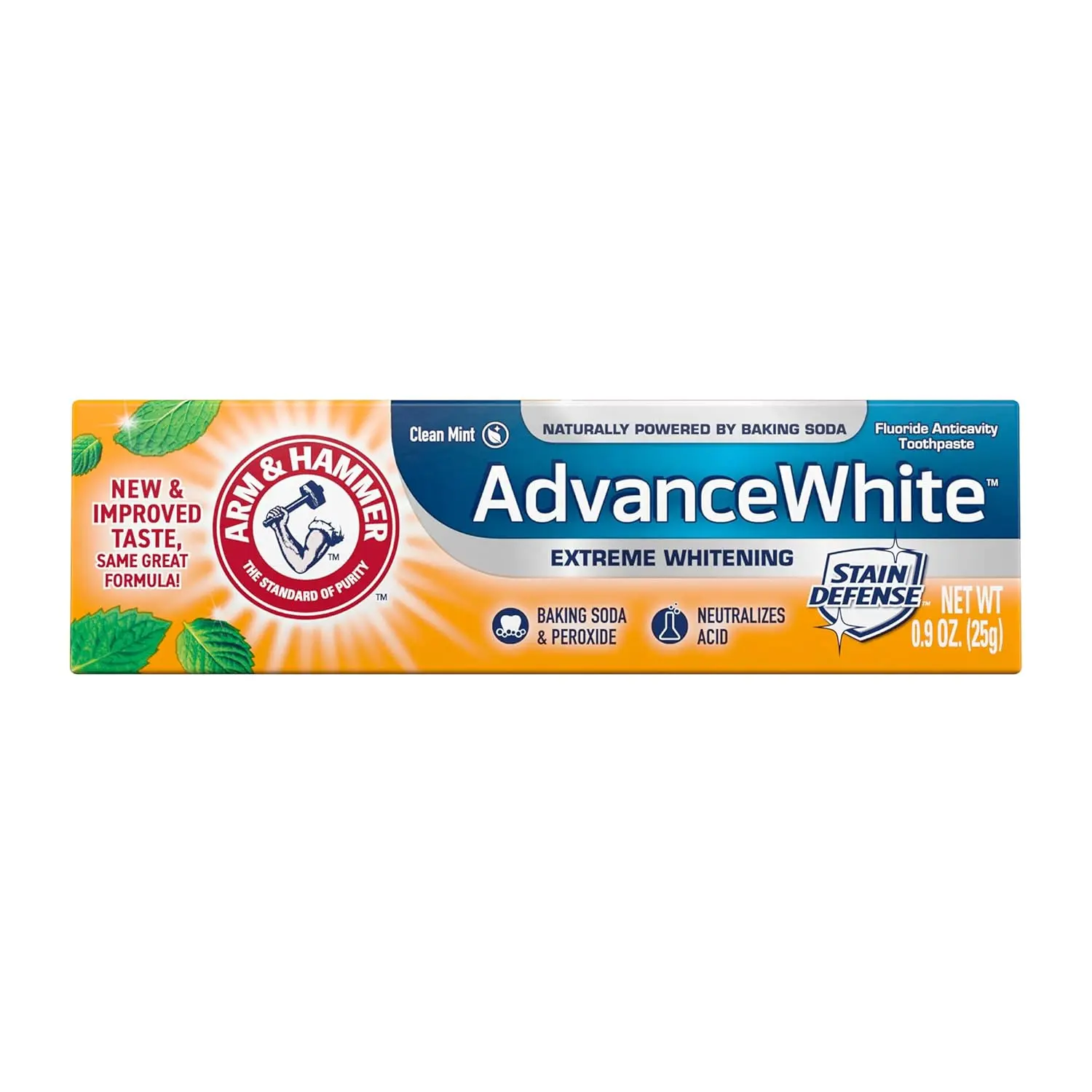Arm & Hammer Advance White Toothpaste, 0.9 oz(25mg). (Packaging May Vary)