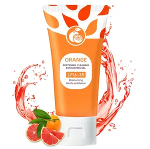 Blood Orange Enzyme Exfoliating Peeling Gel, 50G LF16-35 Alcohol-Free French Dead Skin Remover for Oily Skin - Exfoliates, Evens Texture, Deep Cleansing, Exfoliate