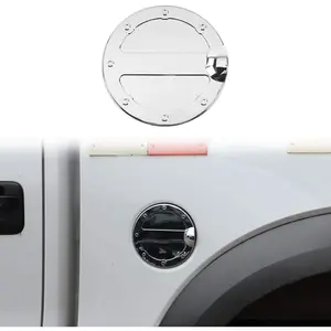for 2009-2014 Ford F150 Gas Tank Cap Fuel Filler Fuel Tank Cap Petrol Tank Gas Cap Cover, Exterior Accessories ABS Chrome 1 pc