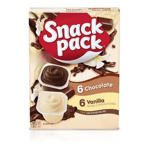 Snack Pack Chocolate and Vanilla Flavored Pudding Cups Family Pack, 12 Count Pudding Cups (1 Pack) Fruit Dessert