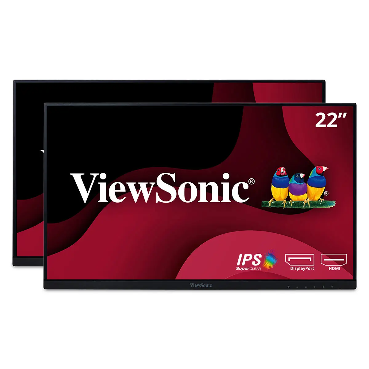 ViewSonic VA2256-MHD-H2 22" 16:9 1920x1080 Full HD IPS Panel Monitor - Multi-Screen Capable, Vivid Colors, Wide Angle, Without Stand, 2-Pack