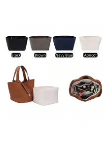 Satin storage bag with 8 Pockets, Nylon Purse Organizer Insert, Handbag Organizer for Handbags, Ultra-light Waterproof Accessories, Tote Handbag Dividers for Women, perfectly for Hermes Picotin 18/22