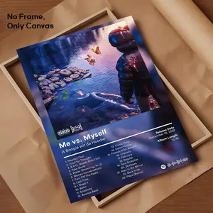 Rapper A Boogie wit da Hoodie Album Cover Painting Calligraphy Canvas Wall Art, Vintage Wall Art, Gallery-Grade Waterproof Poster, Fade-Resistant & Scratch-Proof, Perfect Gift & Home Decor, Home Decoration, Multiple Size