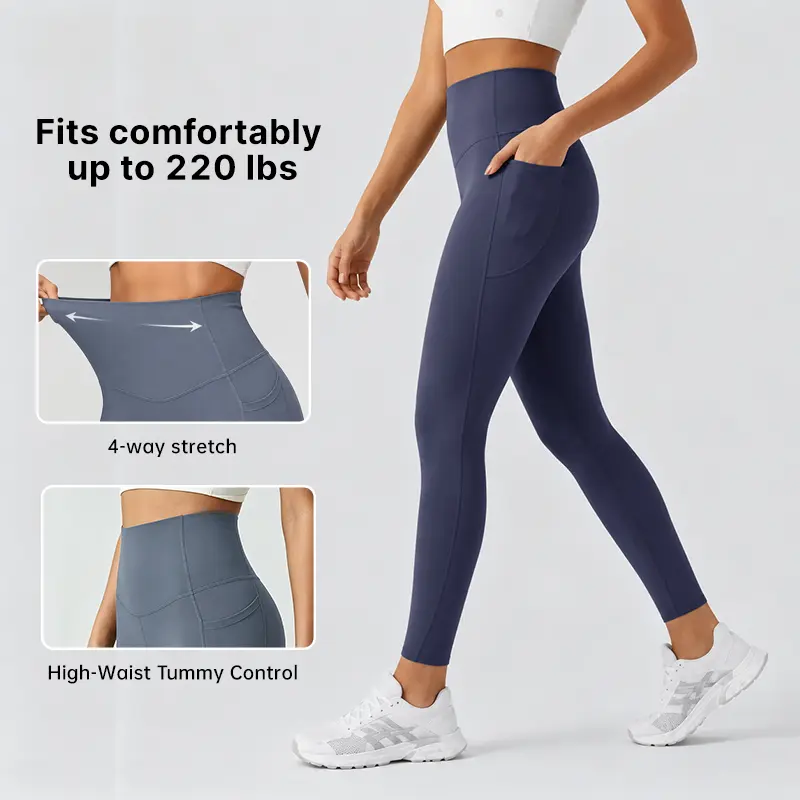 DAIISA Women's Scrunch Butt Lifting Leggings, High Waisted Tummy Control Activewear with Pockets, Non See-Through 4-Way Stretch for Fitness & Yoga, Womens Fitness, Universal, All Seasons, Color-Sorted Wash, Activewear Women's Sports Leggings