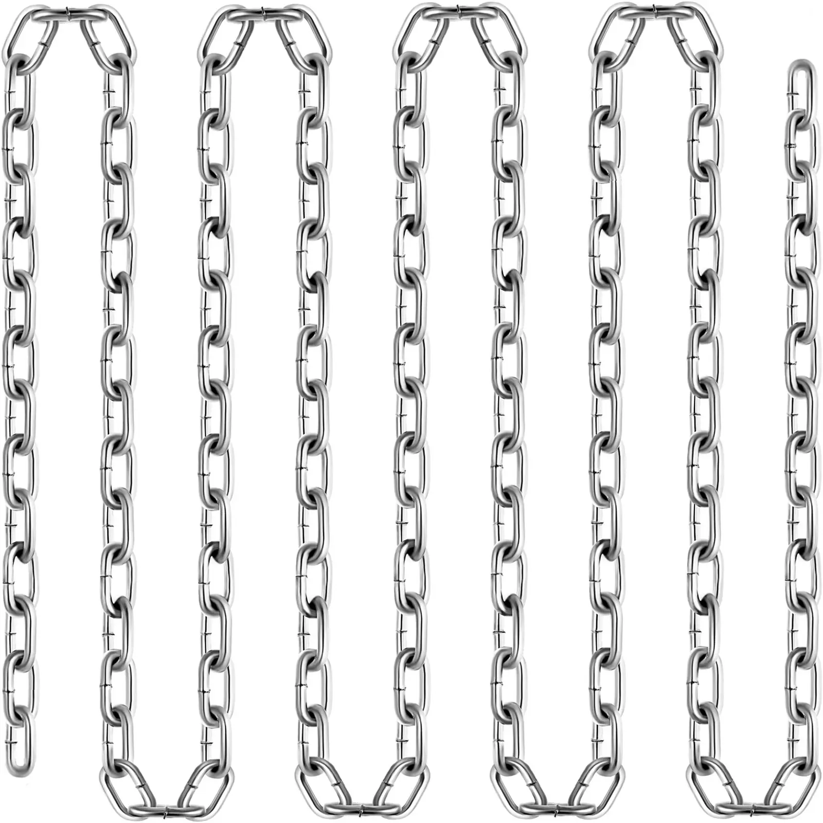 【Summerfinds】VEVOR Grade 30 Chain 3/16 Inch by 100Ft Length Grade 30 Proof Coil Chain Zinc Plated Grade 30 Chain for Towing Logging Agriculture and Guard Rails