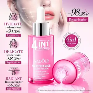 4-in-1 Super Essence Lotion - Korean moisturizing cream/facial essence for women; hydrating facial toner;formulations featuring niacinamide, tranexamic acid, rose extract, and vitamin E; gentle Cica serums; suitable for daily use, skin repair,