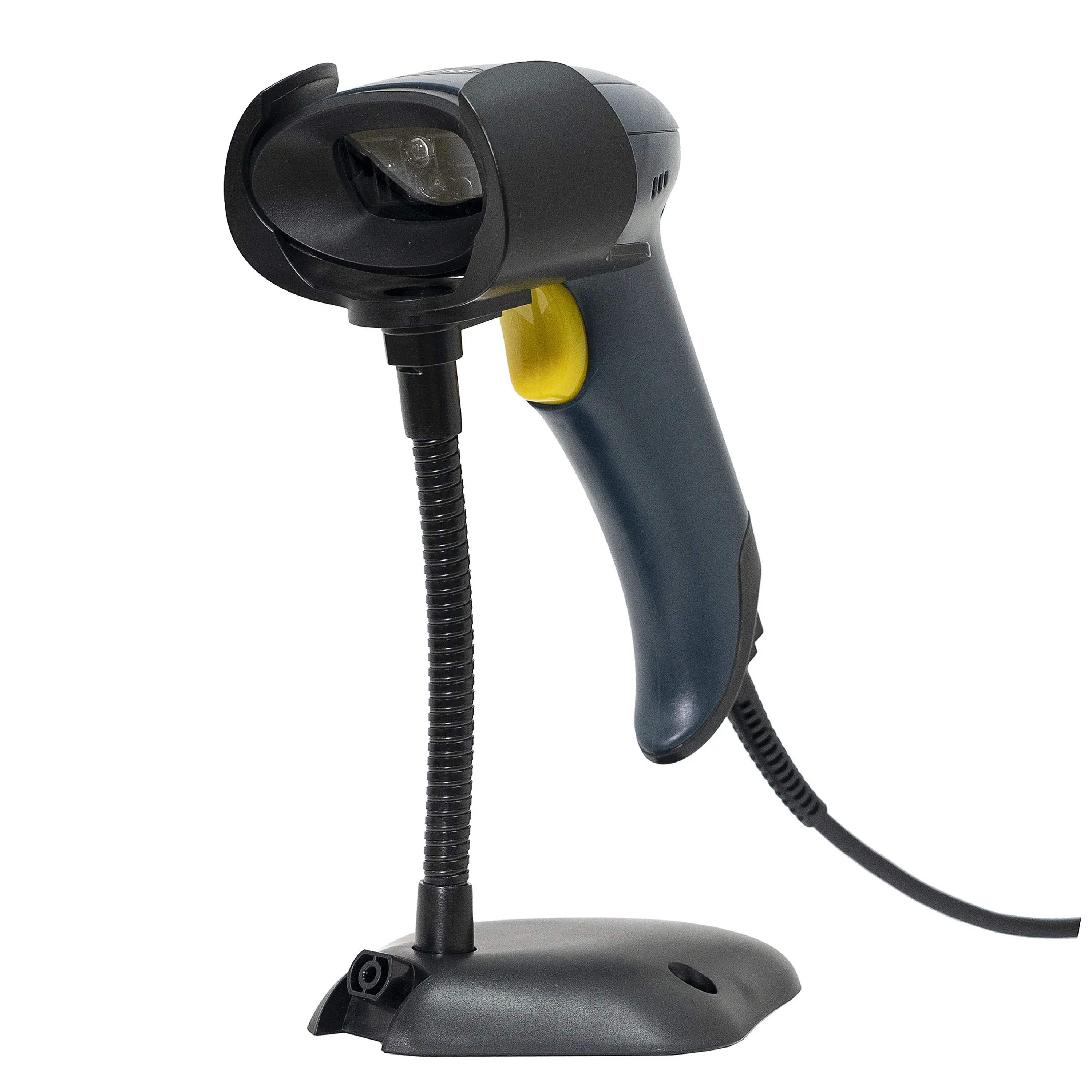 TEEMI QR Barcode Scanner with Handsfree AutoSensing Stand Handheld Automatic USB Wired 1D 2D Bar Codes Reader Global Shutter Scan Rectangle Datamatrix OCR IMB Driver's License Codes