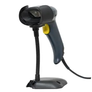 TEEMI QR Barcode Scanner with Handsfree AutoSensing Stand Handheld Automatic USB Wired 1D 2D Bar Codes Reader Global Shutter Scan Rectangle Datamatrix OCR IMB Driver's License Codes