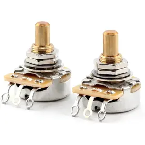 CTS 500k Potentiometer for Guitar - Custom Short Solid Shaft, Audio Taper, 10% Tolerance (2x)