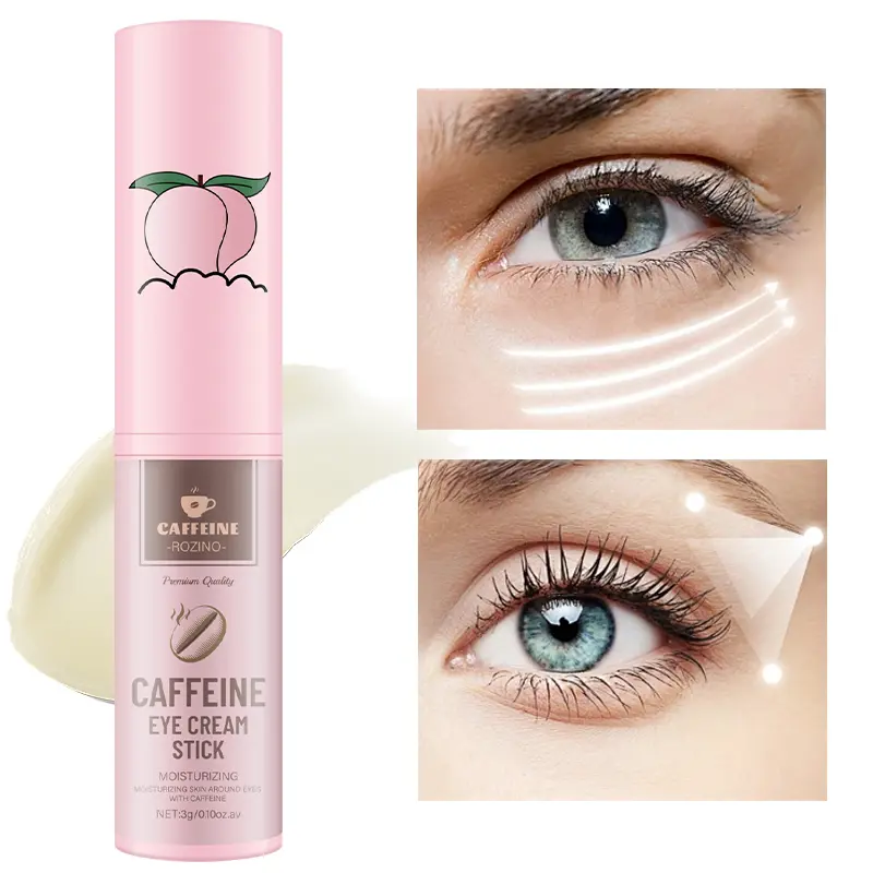 [Four Pack]ROZINO Caffeine Eye Cream Stick - Moisturizing and Restoring Skin Vitality, Eye Brightener and Corrector, 3g