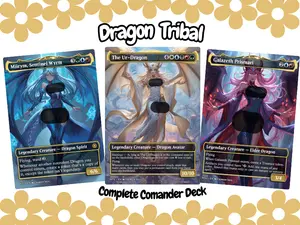 Dragon Tribal Anime Waifu EDH Deck | Full 100 Cards + Tokens