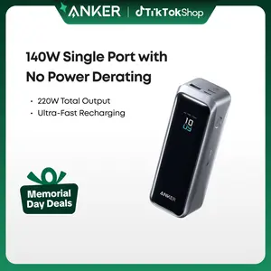 [Spotlight]Anker Prime Power Bank, 20,100mAh 3-Port Portable Charger with 220W Max Output, Two-Way Charging, TSA-Approved, App Control, for MacBook, iPhone 17/16 Series, and More (Base Not Included)