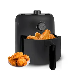 MIRASTON 2.6QT Mini Air Fryer, Easy Dials Control With 8 Presets, Compact Size Easily Fits Counter Space, Single-Serve Perfection, Precisely Portioned, Zero Guilt, 1000W, Holiday Haul