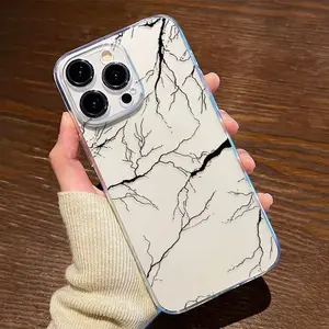 Transparent Creative Lightning Crack Pattern Tpu Anti-Drop Durable Protective Phone Case for iPhone 6/7/8/x/XS/XR/XS Max/11/12/13/14/15/16/17 Pro Max