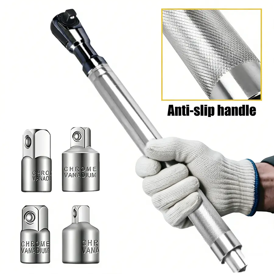 Extension Wrench for Electric Drill / impact wrench, with 4 Socket Adapters, Impact Wrench Extender for Socket Sets, Slim Design for Tight Spaces