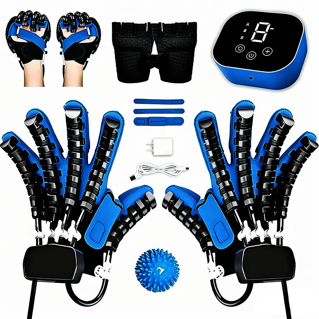 Rehabilitation Robot Gloves, Hemiplegia & Spasticity Assistive Device, Stroke Hand Splint with Wrist Support, Health Arm & Hand-Finger Supports, Exercise Equipment