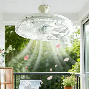 All-in-One E27 Ceiling Fan Dimmable Light Variable Speed Multi-Scene Compatibility Modern Design Energy Efficient