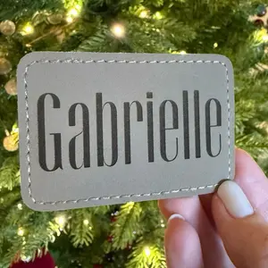 Engraved Name Patch - Customizable 3in x 2in Velcro Bag Accessory with Personalized Name or initials