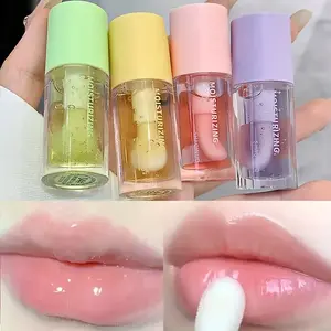 4 Fruit Color Lip Oil Set Long Lasting Essence Moisturizing Lipstick Glossy Makeup Effect Hydrating Moisturizer Repairing Chapped Lips Beauty Cosmetic