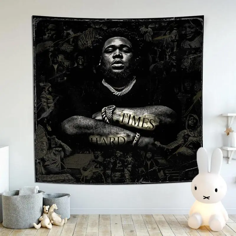 Rod Wave Soulfly Album Cotton-Linen Decorative Tapestry Wall Hanging - Strong, Light Home Textile Wall Decor Banner for Room Decoration, Hand Washable Outdoor Use
