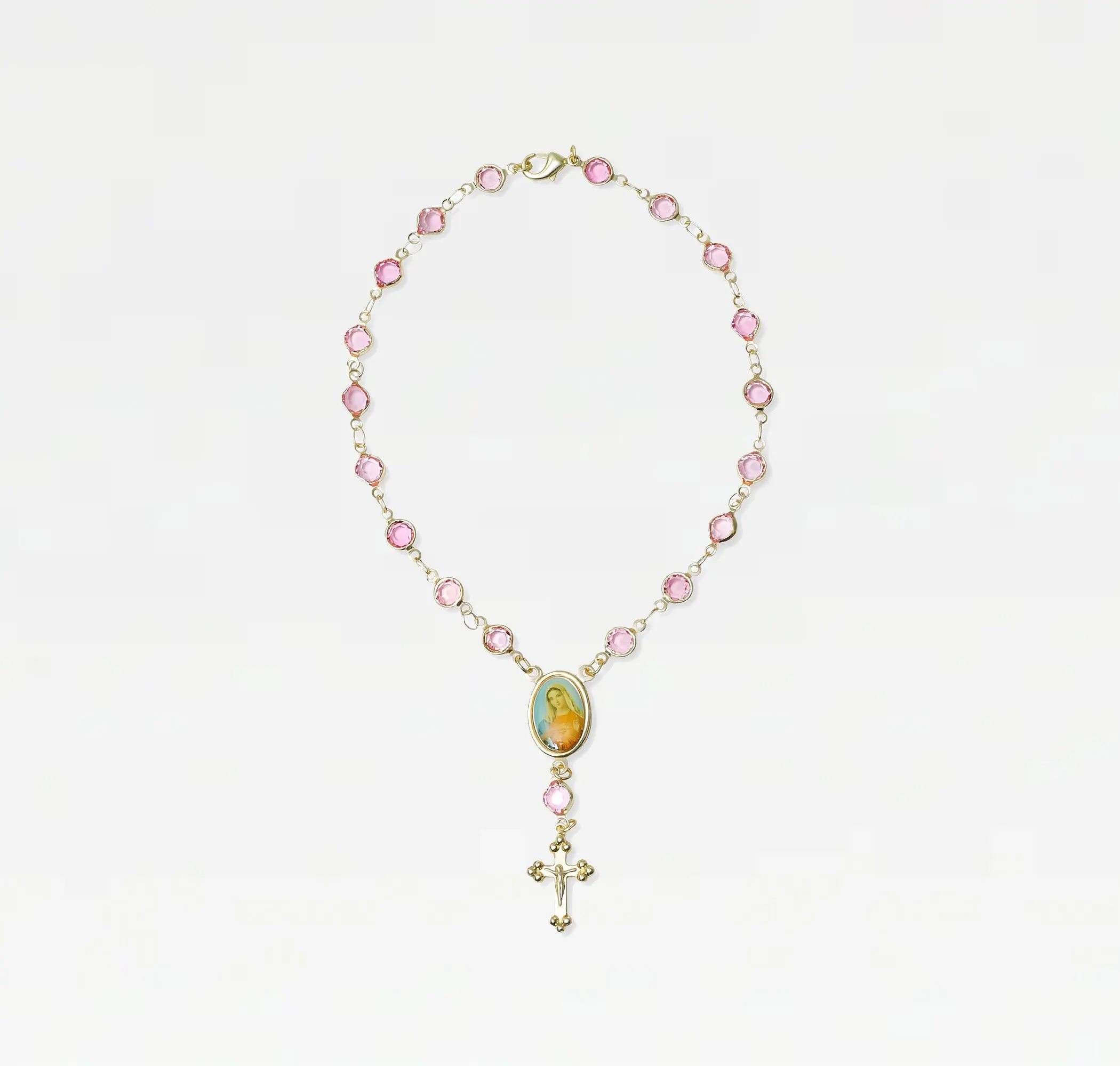 The Pink Rosary Anklet