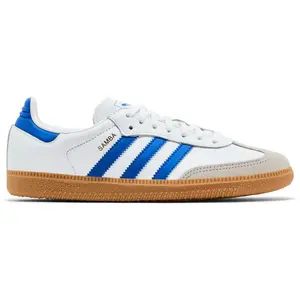 adidas Samba OG White Blue JP5482 Youth Fashion Shoes New