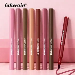Lakerain Matte Lip Contour Lip Stain, Lip Lacquer Lipliner, 8PCS, Long-Lasting Waterproof, Highly Pigmented Lip Tint, Smudge-Proof Lip Glaze, Non-Drying & Non-Greasy, 8 Shades, Precision Lip Liner & Gradient Lips, Portable for Daily Makeup & Travel