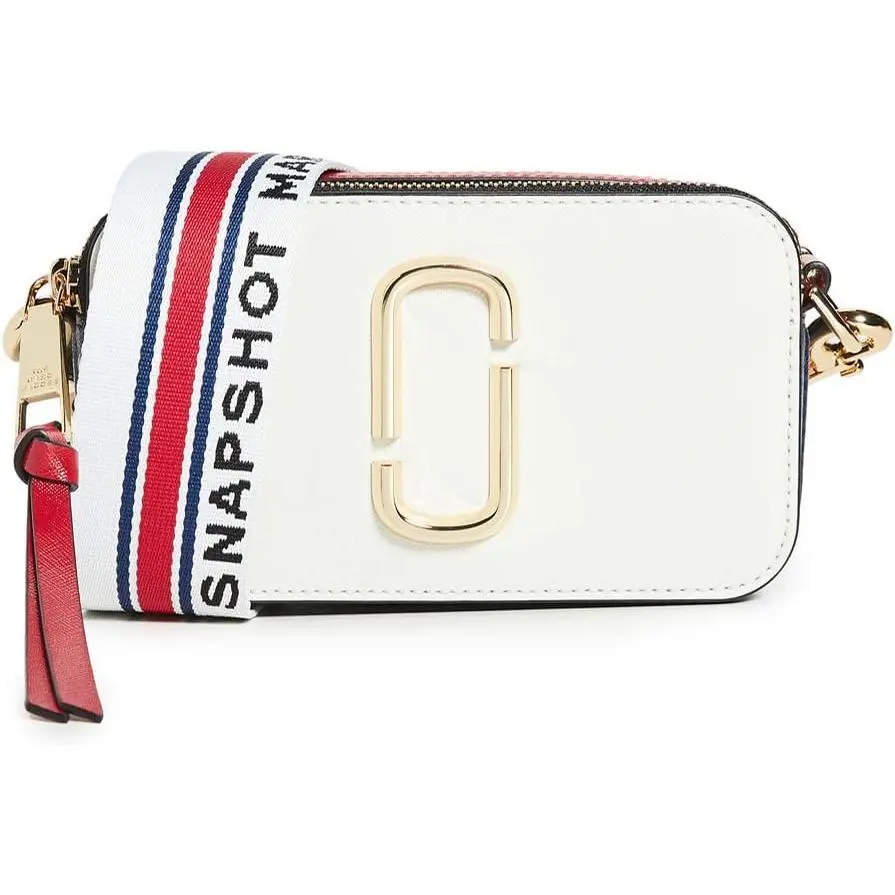 Marc Jacobs Womens The Snapshot Crossbody Bag - New Coconut Multi M0012007-178, Interior Pockets, Leather