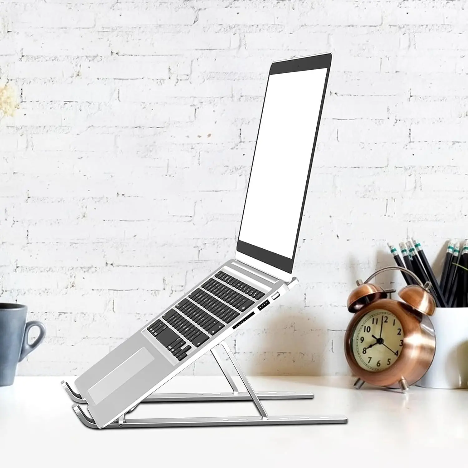 Laptop Stand and Adjustable Computer Holder for Office and Travel Foldable Portable Laptop Support Rack