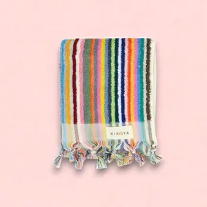 Kikoya - Stripe Bubble Handloomed Turkish Hand Towels - Multi (Add-On)