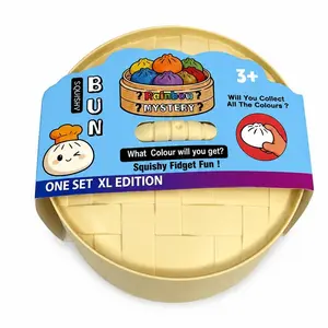 XL Edition 6" Expressive Big Dumpling Stress Relief Toy Squishy - Soft TPR Material, Stress Relief