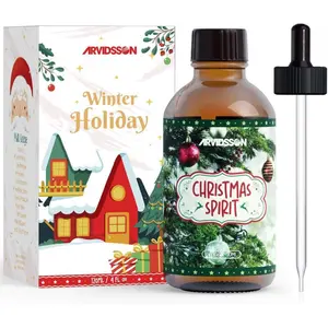 Christmas Spirit Fragrance Oil 4 Fl Oz (120ml), Christmas Essential Oil, Natural Christmas Tree Oil for Diffusers, Winter Essential Oil for Candle Making, Holiday Scented Oil Spray Bottle Spray Bottle Hand Room Soap Freshener