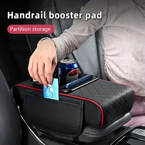 Multifunctional 4-in-1 Car Armrest Box Height Cushion, Center Armrest Box, Cup Holder, Extended Tissue Box - Car Interior Accessories - Car Beauty and Maintenance