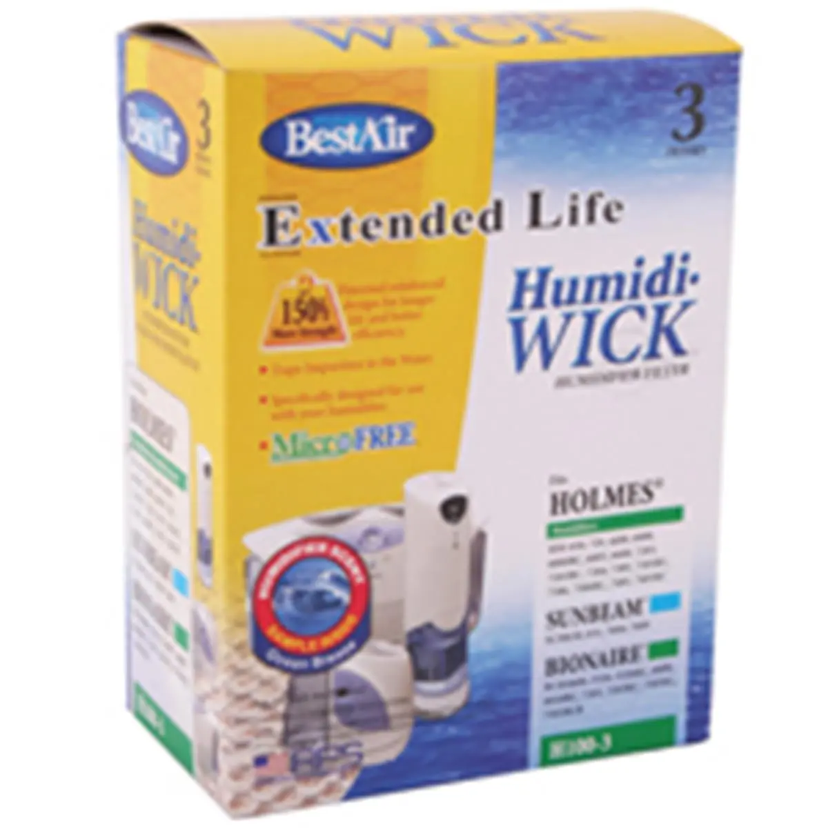 Bestair H100-3-5-6 Microfree Humidifier Filter, 8.75x17.5x6.5", Reinforced Design, Traps Impurities