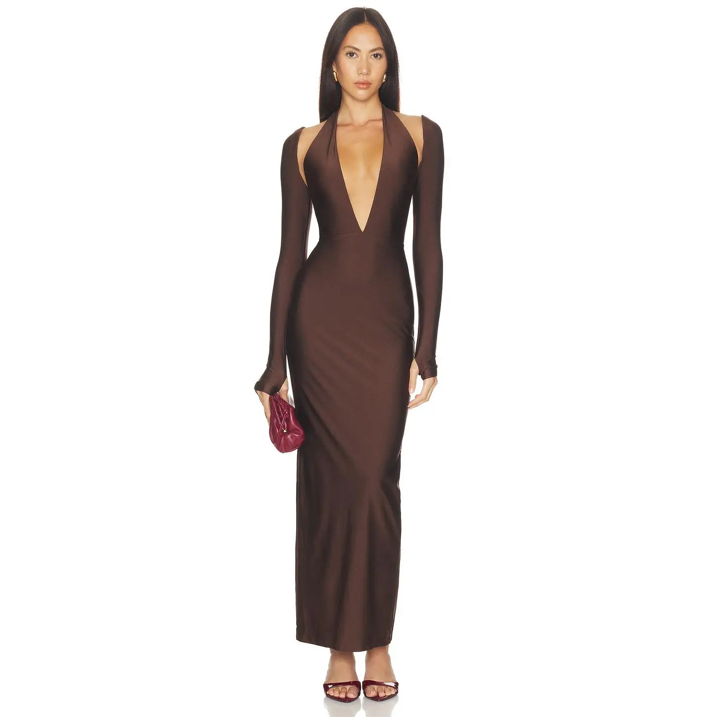 Nakedvice x REVOLVE Dawson Dress in Chocolate