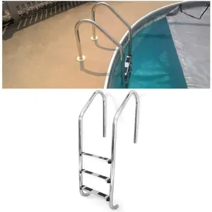 HECASA 3 Step Swimming Pool Ladder with Anti-Slip Pads for Indoor/Outdoor In-Ground Pool 300LBS Capacity Easy to Assemble and Climb 304 Stainless Steel