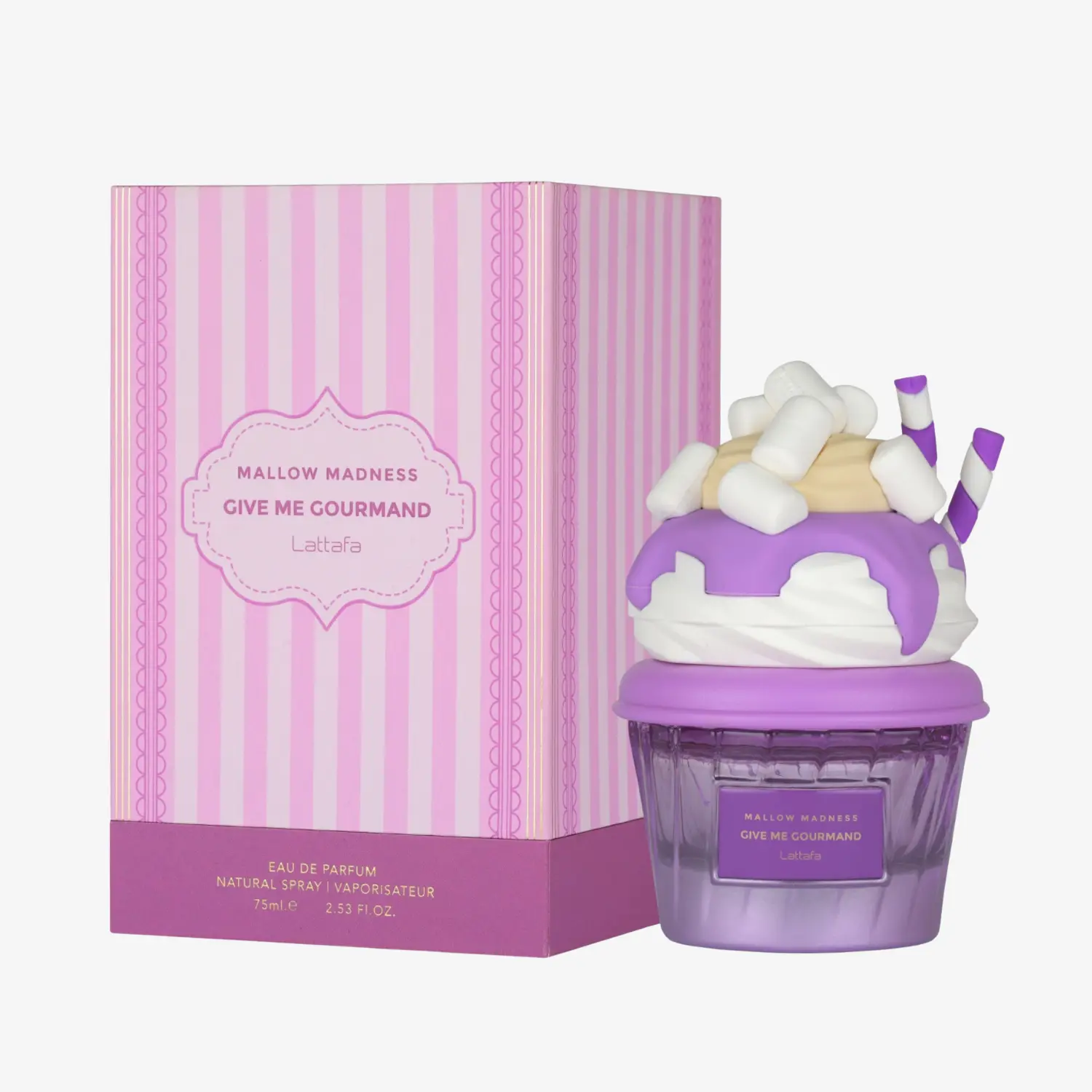 Lattafa Mallow Madness Give me gourmand collection Eau de Parfum – 75ml (2.5 Fl Oz) | Unisex