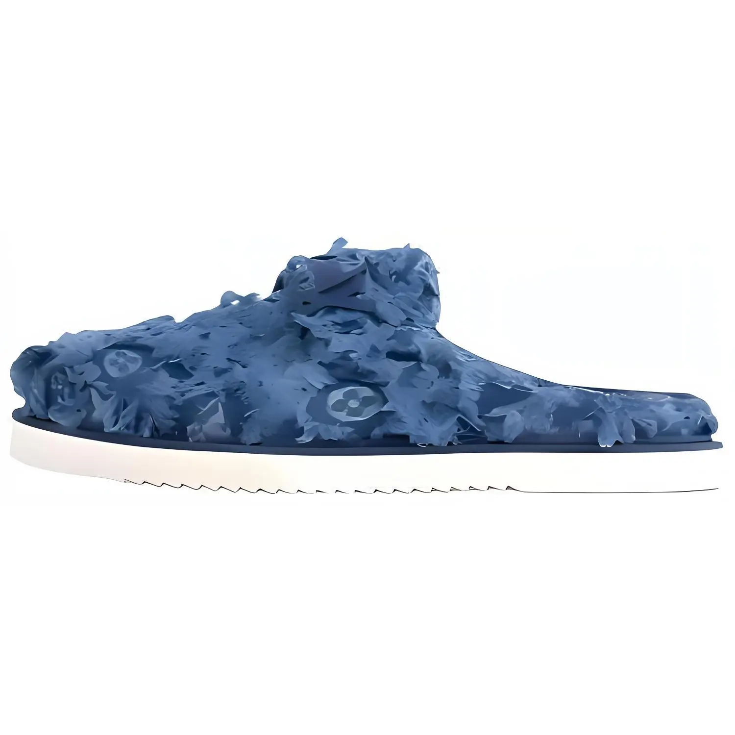 Men's Louis Vuitton Easy Round-Toe Slip-On Leather Slippers - Blue Trending Footwear, Verifiable Maison Mihara Design, Global Authentication Credentials, Rubber Sole