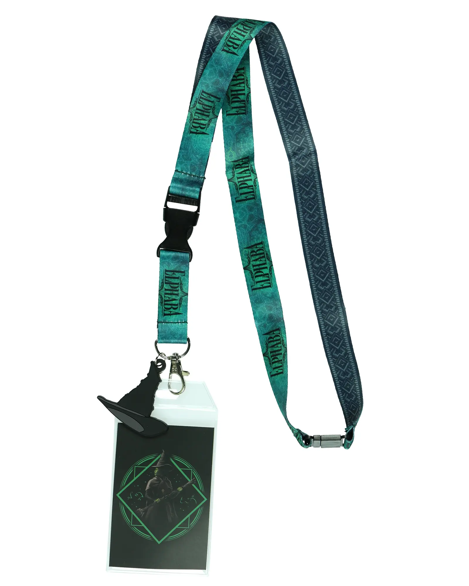 Wicked Lanyard Elphaba Witch Hat Rubber Charm Breakaway ID Badge Holder with 2" Rubber Charm, Lanyards With Id Holder, Name Tag Lanyards