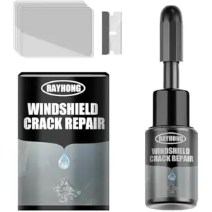 Rayhong Windshield Crack Repair Kit, Windshield Crack Adhesive, Car Windshield Chip and Crack Repair, Easy-To-Use Quick Windshield Repair Car Glass Repair Tool, Durable Automotive Fix