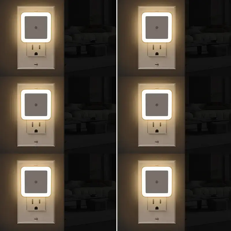 Night Light, 0.5W Night Lights Plug into Wall 6-Pack, Plug in Night Light, Dusk to Dawn Nightlight Led Night Lights for Bedroom, Bathroom, Hallway Warm White Home Lighting,baby shower gift,unique christmas gift