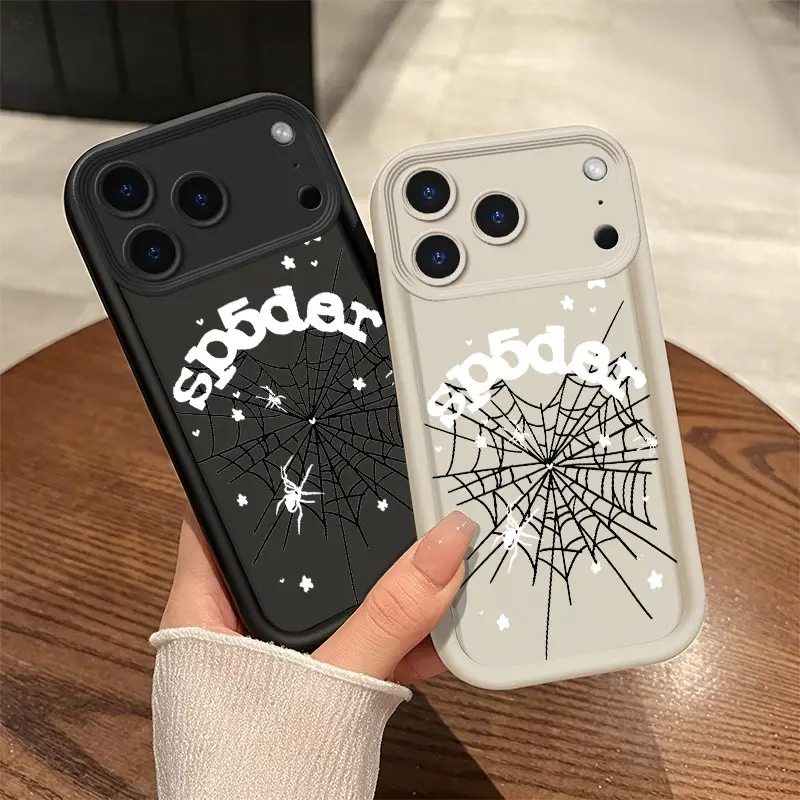 Edgy Dark Spider Web TPU Cellphone Casing - Ultra-Thin, Heavy-Duty, Shockproof Protection for iPhone X,11,12,13,14,15,16,17 Pro Max/Plus | Mobile Device Accessories Cover