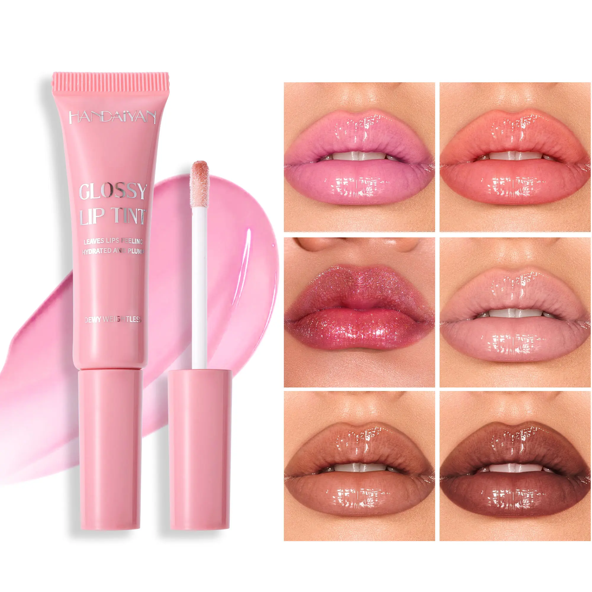 Long-Lasting Glossy Lip Color, Anti-Fade Moisturizing Gel Lipstick, Raspberry Mix Color, Matte Texture, Perfect All-Day Makeup, Moisturizing Lip Tint