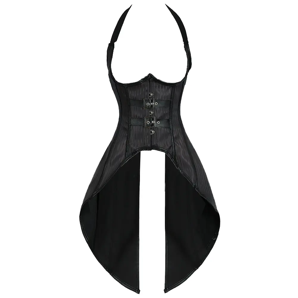 Underbust Corset Long Top Outfits for Women Steampunk Renaissance Lace up Plus Size  Pirate Gothic Burlesque Victorian Fashion Cosplay Costumes Fairy  Halloween Elegant Black Brown