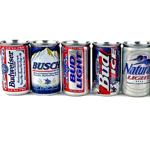 Mini Cans 6 Pack 1998 Anheuser Busch Made in Italy - Budweiser, Bud Light, Busch, Natural Ice, Natural Light Beverage Drink