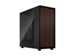 Fractal Design North XL ATX mATX Full Tower PC Case - Charcoal Black Chassis with Walnut Front and Dark Tinted TG Side Panel - FD-C-NOR1X-02