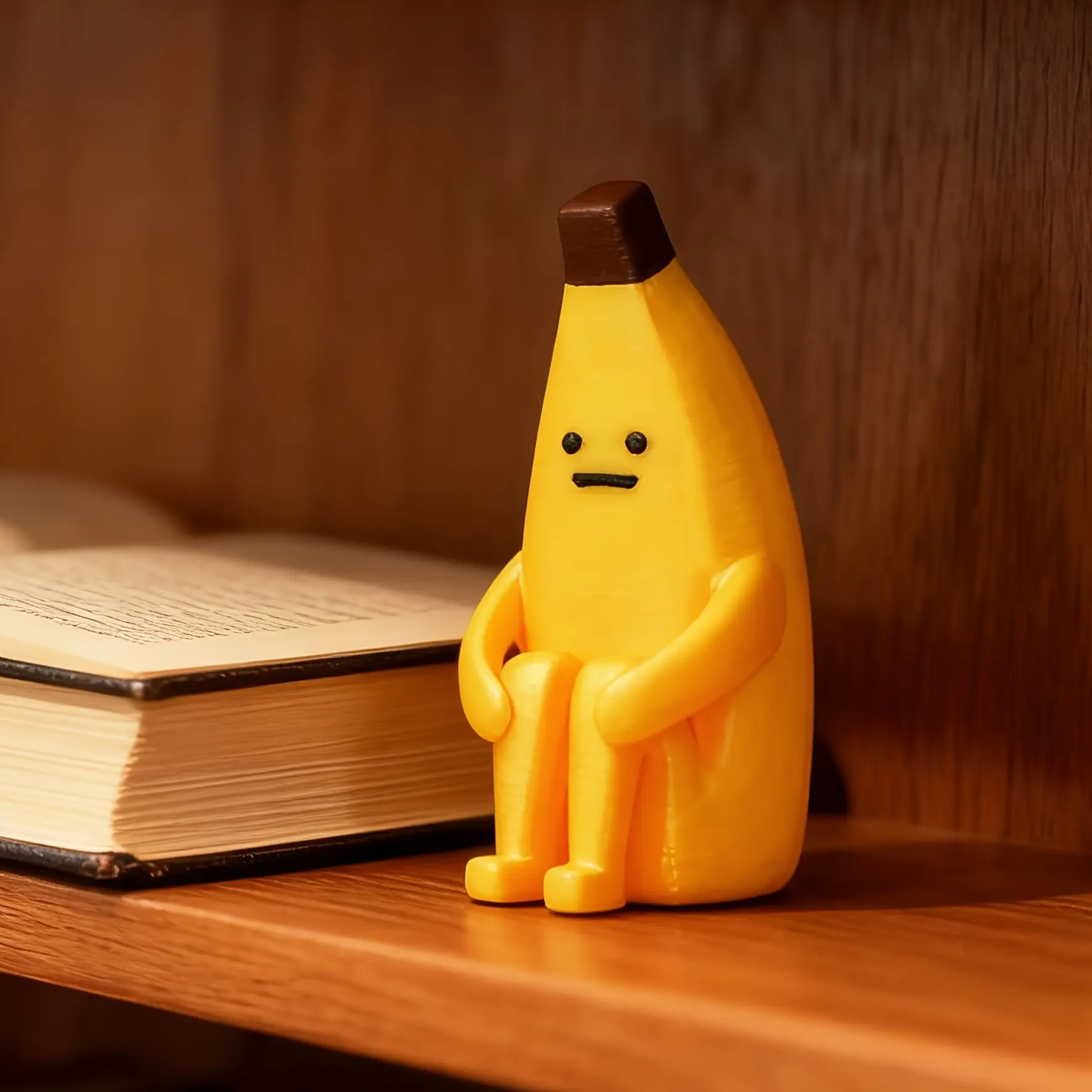 3D Printed Anxiety Banana Figurine, Decorative Fidget Figurine, Decorative Piece, Figure Decor, Decorative Statues, Durable PLA Material Stress Relief Decor - Home/Office/Car Desktop Ornament, Home Decor Statue, Christmas/New Year/Anniversary Gift