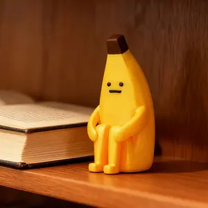 3D Printed Anxiety Banana Figurine, Decorative Fidget Figurine, Durable PLA Material Stress Relief Decor - Home/Office/Car Desktop Ornament, Cute Desktop Decoration, Sculpture Desk Decor, Home Decor Statue, Christmas/New Year/Anniversary Gift